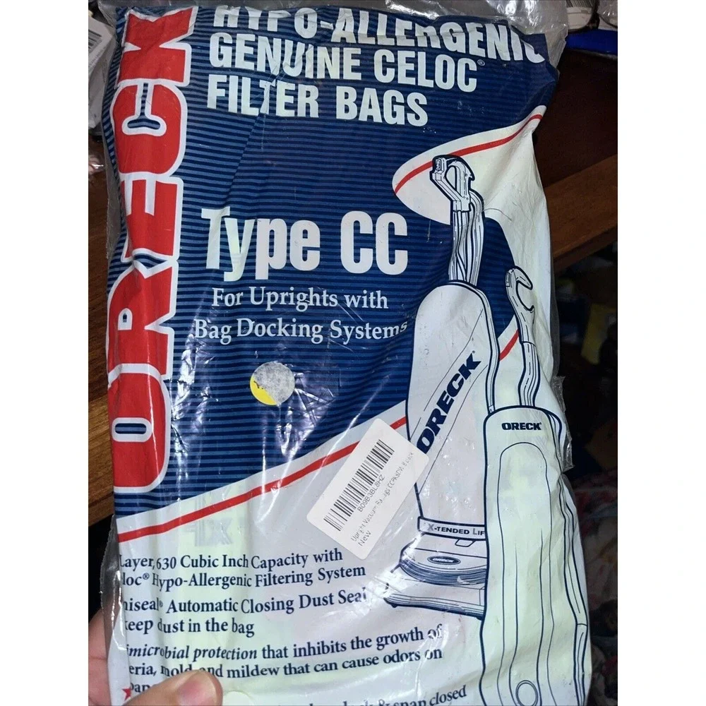 2 Packs of 8 Oreck XL Type CC Vacuum Cleaner Bags Hypoallergenic Genuine CCPK8DW